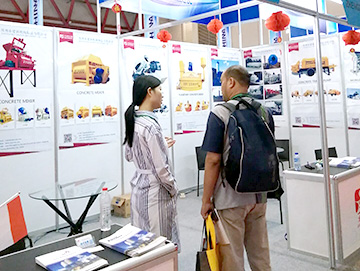EMC易倍·体育机械混凝土搅拌设备在印尼展会引关注